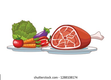 vegetables and pork
