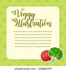 Vegetables poster design template