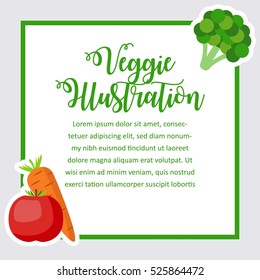 Vegetables poster design template