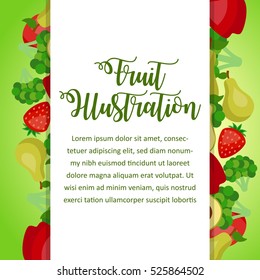 Vegetables poster design template