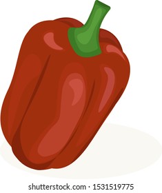 Vegetables. Red bell pepper. Pepper on the white backgraund