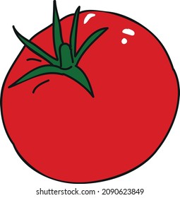dibujo vectorial de tomate rojo de verduras