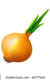 Vegetables in salad - onion