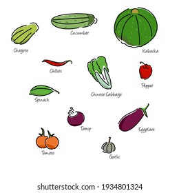 Vegetables (Sayur) Vector illustration for your design