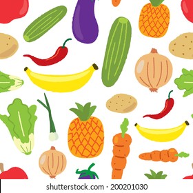 vegetables seamless background