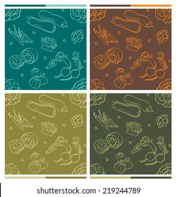 Vegetables Seamless Background