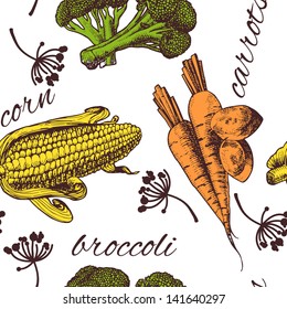 vegetables seamless pattern
