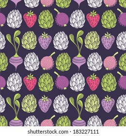 Vegetables seamless pattern