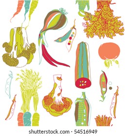 vegetables seamless pattern