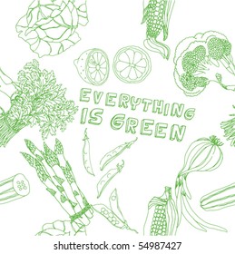 vegetables seamless pattern