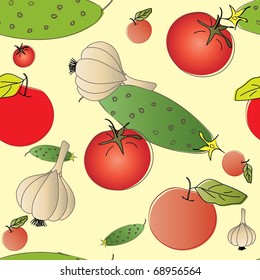 Vegetables seamless pattern