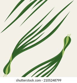 Vegetables seamless pattern. Vector healthy, diet, organic food set for your design. Illustration with onion for textile in a flat style. Vector illustration