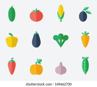 vegetables set - flat design