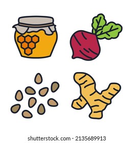 vegetables set icon symbol template for graphic and web design collection logo vector illustration