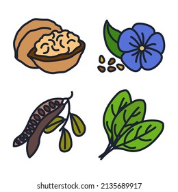 vegetables set icon symbol template for graphic and web design collection logo vector illustration