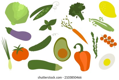 Gemüse. Illustrationen zum Thema Ernährung