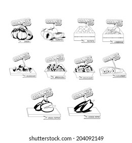 Vegetables Set - Isolated On White Background - Vector Illustration, Graphic Design Editable For Your Design