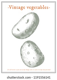 Vegetables Set - potato – Illustration Vector