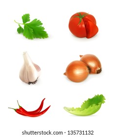 Vegetables set vector