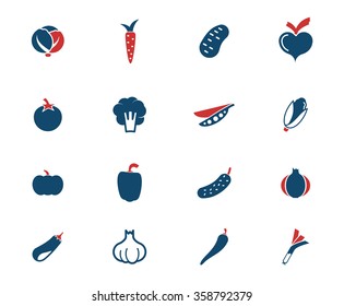Vegetables simply icons for web