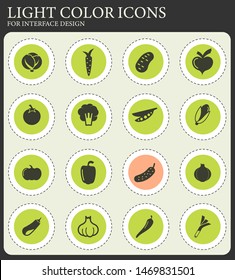 Vegetables simply icons for web and user interface