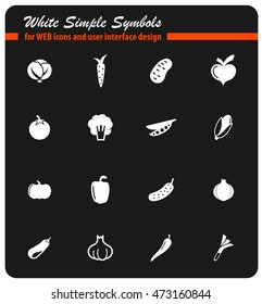 Vegetables simply icons for web and user interface