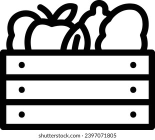 Vegetables single vector line icon
