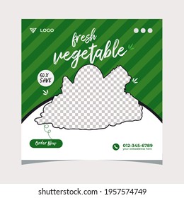 vegetables social media post design