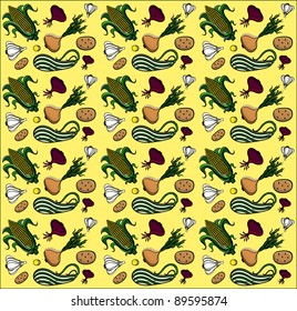 vegetables summer colored on white background