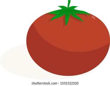 Vegetables. Tomato on the white backgraund