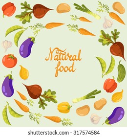 vegetables. vector background