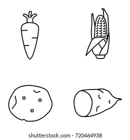 Vegetables vector icons