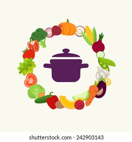 Vegetables vector illustration