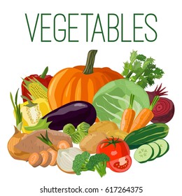 Vegetables. Vector illustration