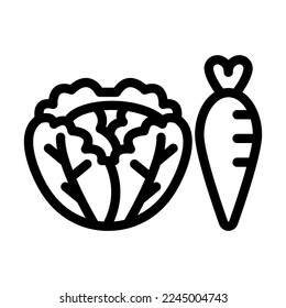 Vegetables Vector Line Icon Design