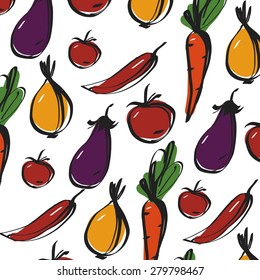vegetables vector pattern