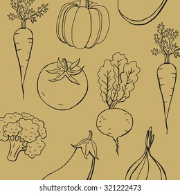 vegetables vector pattern design