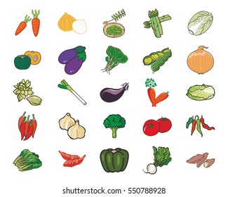 Vegetables Vector Set