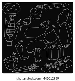 Vegetables, vector sketch