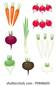 vegetables , vector without gradient