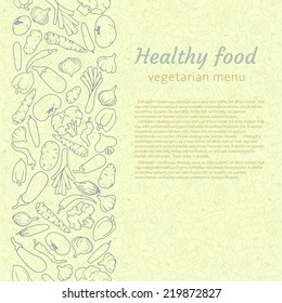 vegetables vegetarian menu