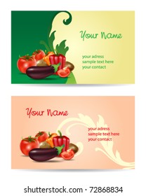 vegetables visit card design