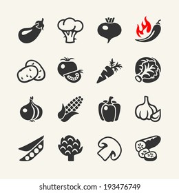 Vegetables Web Icon Set