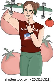 If vegetables were humans. Humanization. The character and appearance of a person, if it were a vegetable. Humanized vegetable tomato. When creating, homeland of vegetable was taken - North America