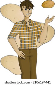 If vegetables were humans. Humanization. The character and appearance of a person, if it were a vegetable. Humanized vegetable potato. When creating, the homeland of vegetable was taken South America