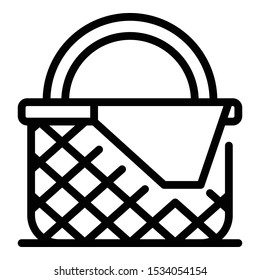 Vegetables wicker icon. Outline vegetables wicker vector icon for web design isolated on white background