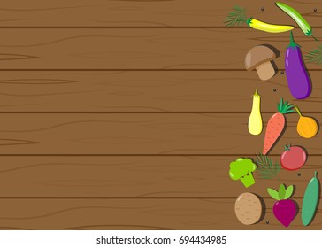 Vegetables wooden board
