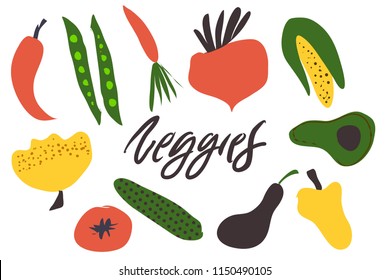 Vegetables for your design. Vector illustration