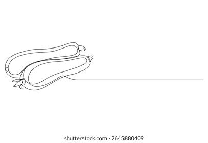 vegetables zucchini continuous line art drawing