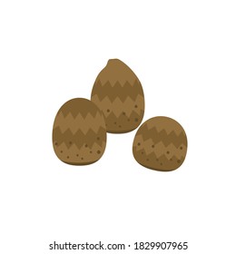 vegetable:taro japanese food white background(vector)